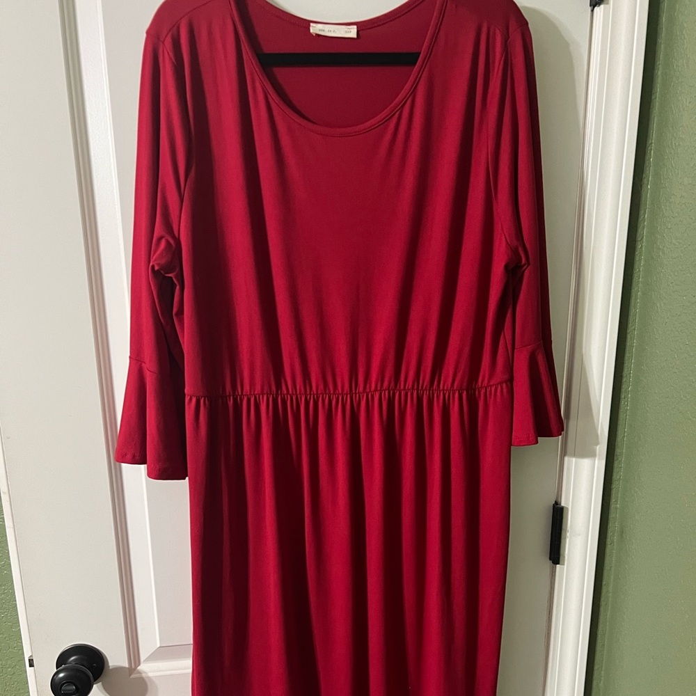 Reb . In J 220 Boutique Red dress
NWOT has pockets,  cotton, dress up/down
SF